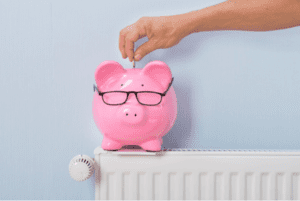 piggy bank on radiator