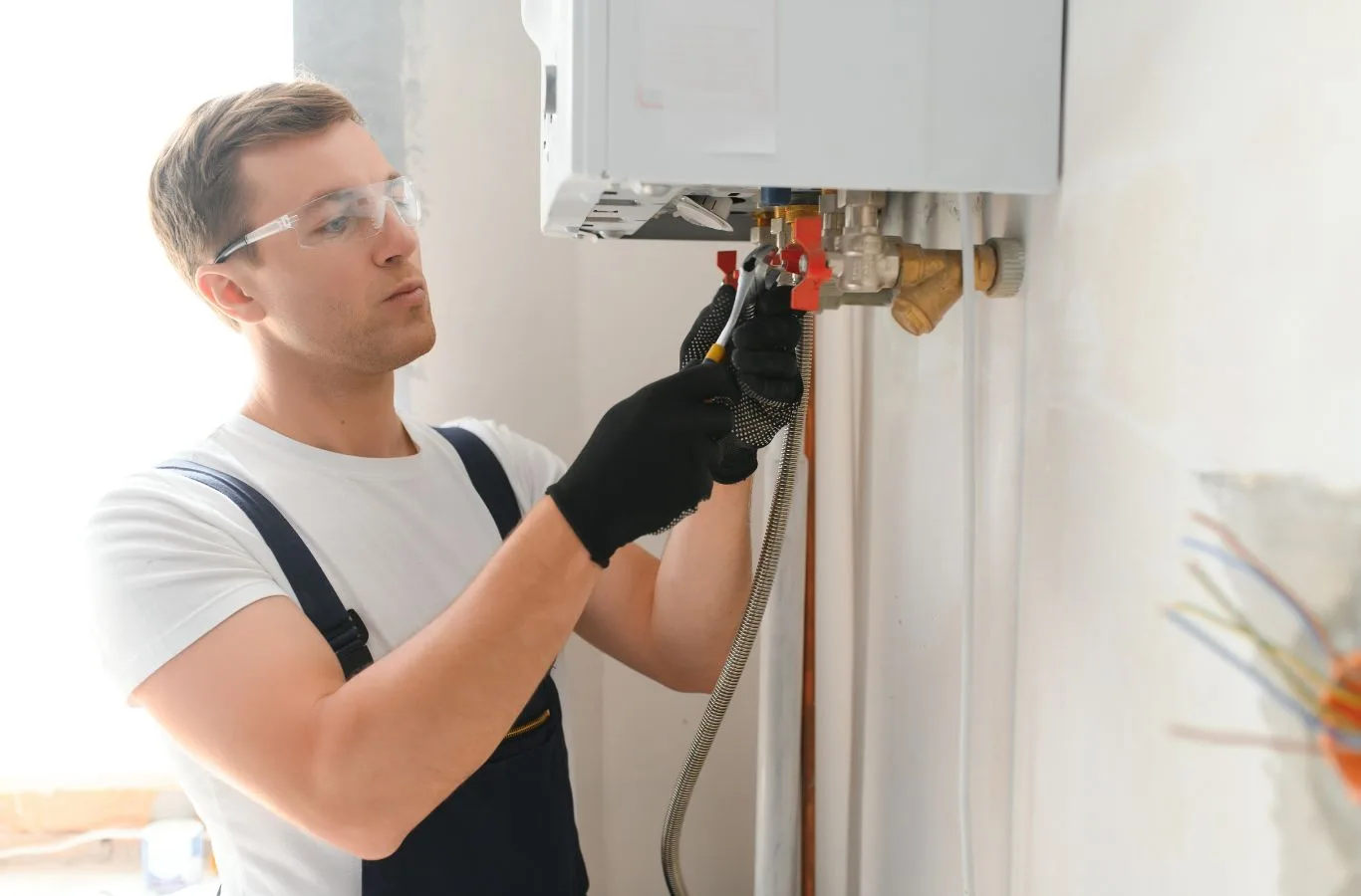 A certified MPH Boilers engineer replacing a boiler in Cardenden, ensuring optimal heating performance and customer satisfaction.