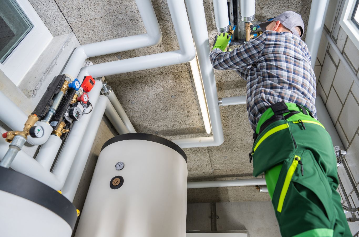An MPH Boilers expert showcasing energy-efficient oil boiler installation in Glasgow, highlighting the advantages of professional service.