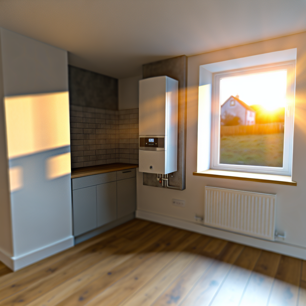 Installed new boiler in a Fife home hallway