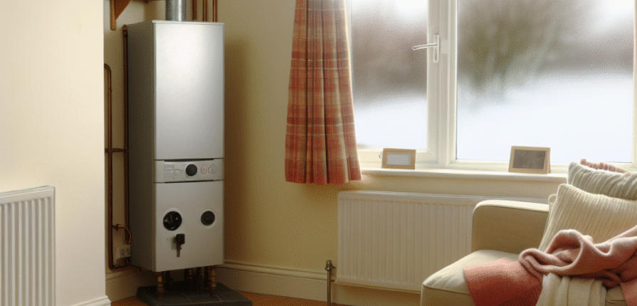 Gas Safe engineer servicing a boiler in Rosyth home