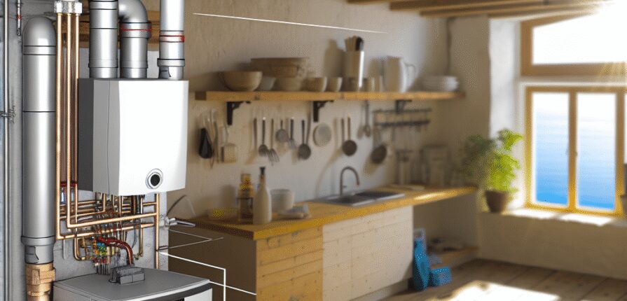 New heating system being installed in a Pittenweem home