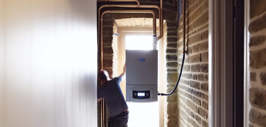 Boiler installation in a Victorian Burntisland home