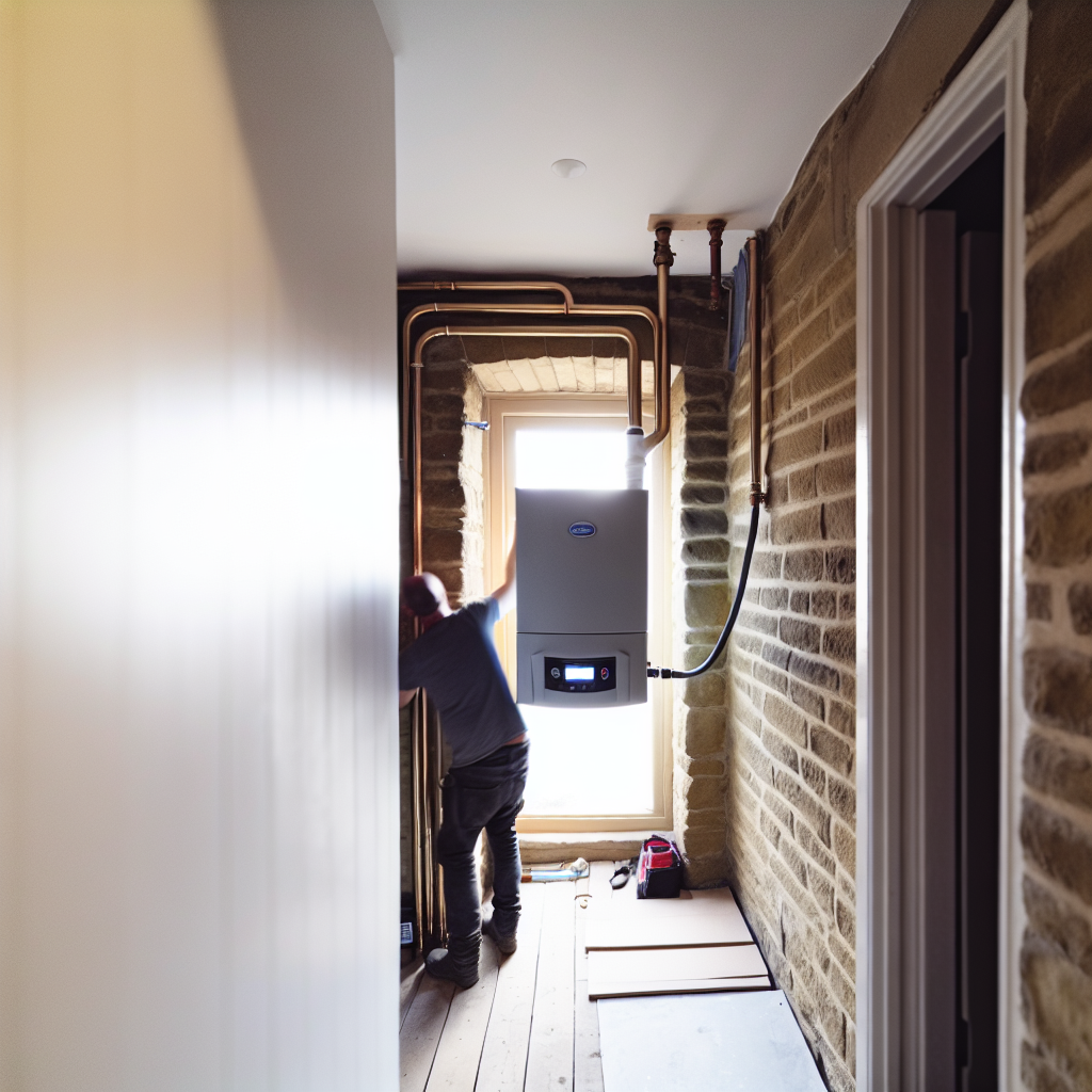 Boiler installation in a Victorian Burntisland home
