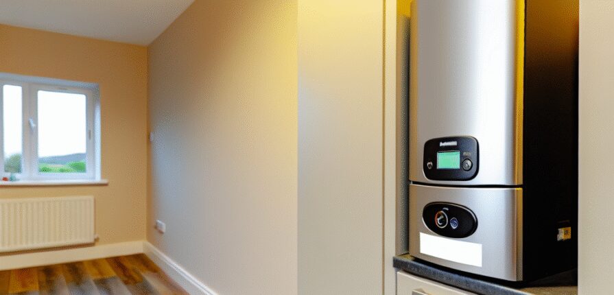modern boiler in Glenrothes utility room