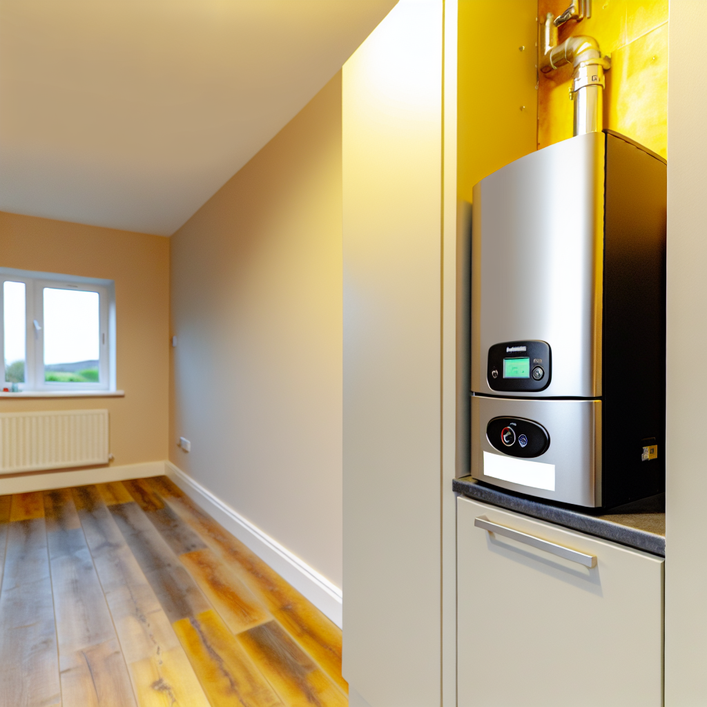 modern boiler in Glenrothes utility room