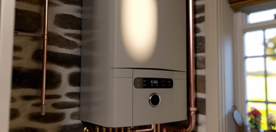 Boiler installation in a Burntisland cottage kitchen