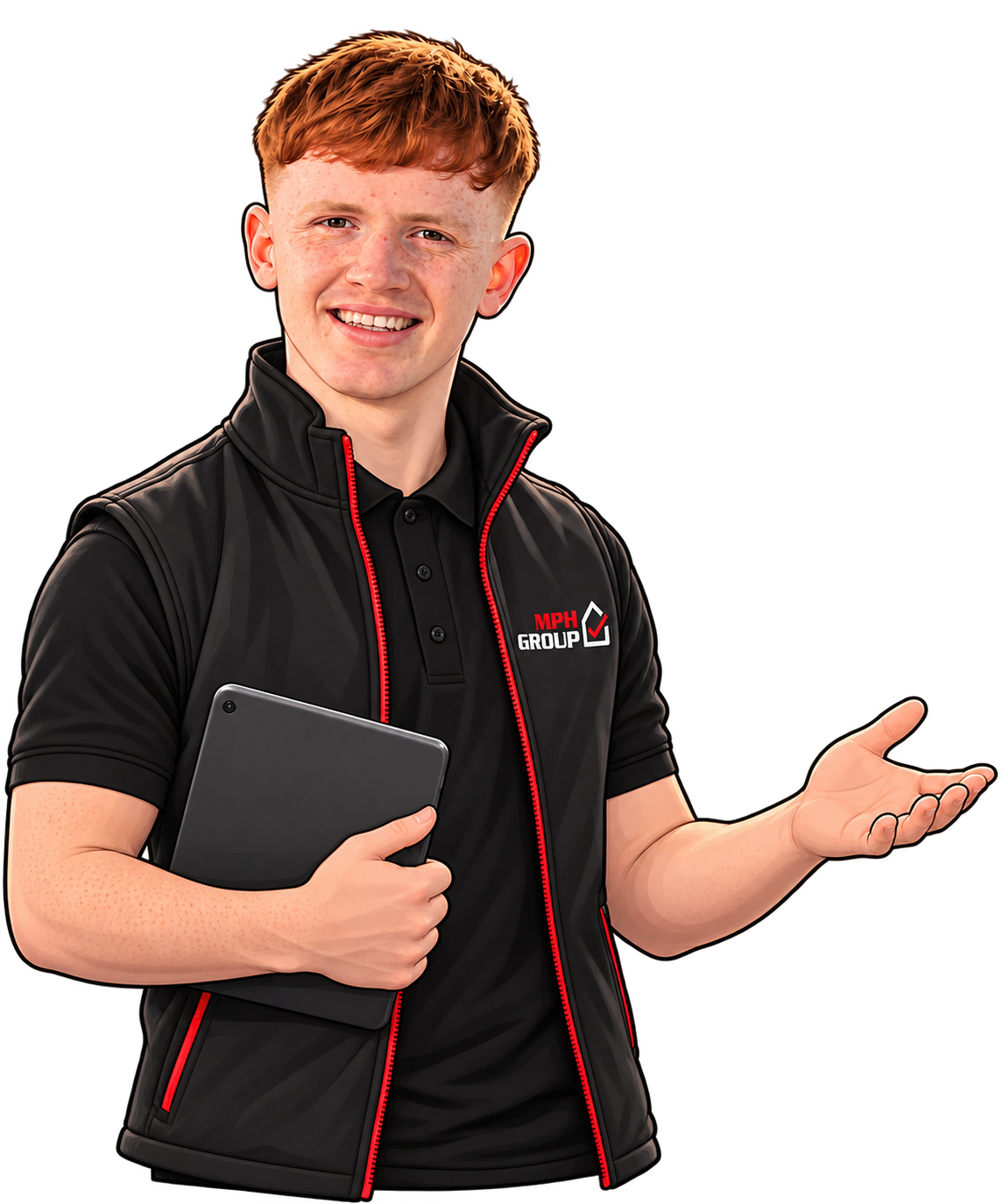Illustration of Jnr introducing MPH heating care
